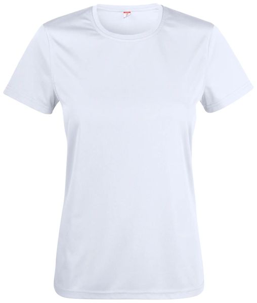 Clique Basic Active-T Women koszulka damska 100% poliester UV/50 – white. Białe t-shirty damskie CLIQUE, m, bez wzorów, z poliesteru, bez kołnierzyka. Za 101.08 zł.