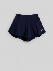 4F Spódnica tenisowa damska - granatowa XS. Niebieskie spódniczki damskie 4f, l, bez wzorów, z podwyższonym stanem. Za 129.99 zł.
