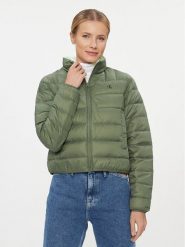 Calvin Klein Jeans Kurtka puchowa J20J222585 Zielony Regular Fit. Zielone kurtki damskie Calvin Klein Jeans, s, bez wzorów, z jeansu, bez kaptura. Za 589.99 zł.