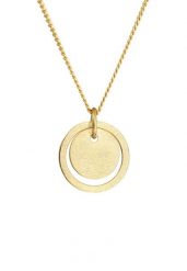 Elli Damski wisiorek okrągły Geo Trend Matt Basic w pozłacanym srebrze próby 925 Sterling Silver Naszyjniki 1 ct. Szare naszyjniki damskie Elli, na co dzień, pozłacane. Za 211.64 zł.