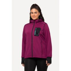 Damskie Bluza HYPRAR odblaskowy nadruk kaptur otwór na kciuk. Czerwone bluzy z kapturem damskie Ulla Popken, plus size, z elastanu. W wyprzedaży za 311.99 zł.