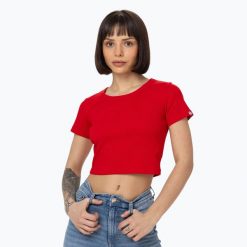 Koszulka damska Pitbull Cropped. Czarne bluzki sportowe damskie PITBULL, xl, bez wzorów, bez ramiączek. Za 79.99 zł.
