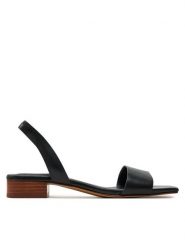 Aldo Sandały Dorenna 13578728 Czarny. Czarne sandały damskie Aldo, bez wzorów, ze skóry, bez obcasa, na płaskiej podeszwie. Za 209.99 zł.