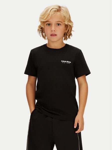 Calvin Klein Jeans T-Shirt Minimal Logo IB0IB02608 Czarny Regular Fit. Czarne t-shirty chłopięce Calvin Klein Jeans, bez wzorów, z bawełny, bez ramiączek. Za 99.99 zł.