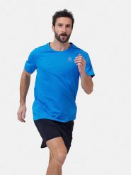 Odlo Koszulka "Essential Chill-Tec" w kolorze niebieskim do biegania rozmiar: S. Niebieskie t-shirty sportowe męskie Odlo, s, z materiału, bez ramiączek, do biegania. Za 100.99 zł.