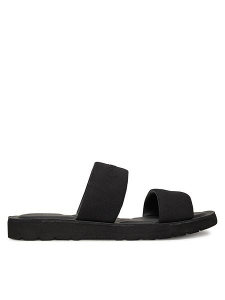 Calvin Klein Klapki Double Strap Cv Logo HM0HM01801 Czarny. Czarne klapki i japonki męskie CALVIN KLEIN, z materiału. Za 229.99 zł.