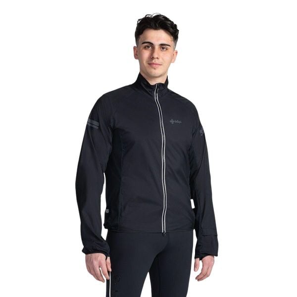 Kurtka Kilpi Tirano. Czarne kurtki treningowe męskie Kilpi, xs, bez wzorów, z nylonu, do biegania. Za 370.41 zł.