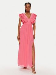 Rinascimento Sukienka koktajlowa CFC0119287003 Różowy Regular Fit. Czerwone sukienki damskie RINASCIMENTO, m, bez wzorów, z syntetyku, wizytowe, bez kołnierzyka, bez ramiączek. Za 469.99 zł.