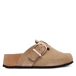Klapki Tamaris. Brązowe klapki damskie Tamaris, bez wzorów, bez obcasa. Za 379.99 zł.