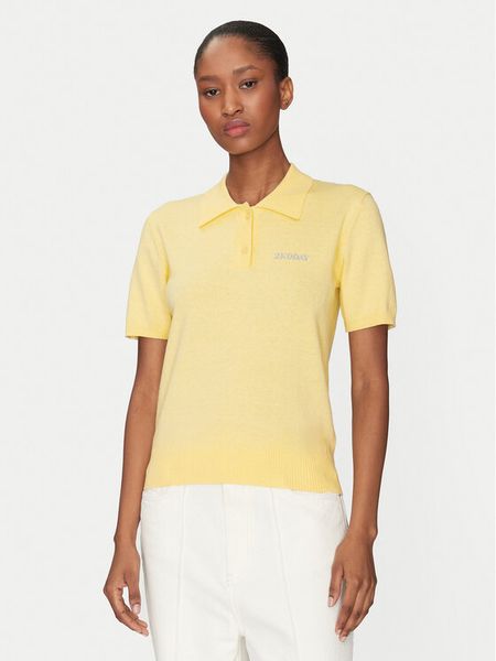 2NDDAY Sweter Jean 2252348408 Żółty Regular Fit. Żółte swetry klasyczne damskie 2NDDAY, xs, z bawełny, bez kołnierzyka. Za 269.99 zł.