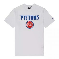 T-Shirt NBA Detroit Pistons New Era Blanc. T-shirty damskie New Era, l, bez wzorów, z materiału, bez kołnierzyka. Za 174.00 zł.