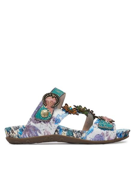 Laura Vita Klapki Liloo 41 Niebieski. Niebieskie klapki damskie Laura Vita, bez wzorów, ze skóry, bez obcasa. Za 429.99 zł.