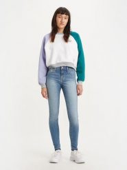 Levi's Dżinsy - Super Skinny fit - w kolorze niebieskim rozmiar: W27/L30. Niebieskie jeansy damskie Levi's, z podwyższonym stanem. Za 135.49 zł.