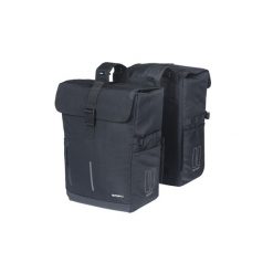 Torba rowerowa Basil Move Double 30 l czarna. Czarne torebki klasyczne damskie BASIL, bez wzorów, z poliesteru, bez dodatków. Za 349.99 zł.