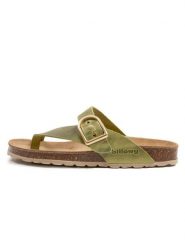 Billowy Skórzane japonki w kolorze zielonym rozmiar: 37. Zielone klapki damskie Billowy, bez wzorów, bez obcasa. Za 162.49 zł.