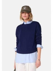 Rodier Sweter w kolorze granatowym rozmiar: L. Niebieskie swetry klasyczne damskie Rodier, l, z kaszmiru, bez kołnierzyka. Za 256.70 zł.