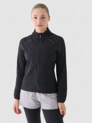 4F Kurtka do biegania Ultralight damska - czarna M. Czarne kurtki do biegania damskie 4f, m, bez wzorów, z dzianiny, z kapturem. Za 269.99 zł.