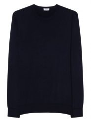 Seidensticker Sweter w kolorze granatowym rozmiar: L. Niebieskie swetry męskie Seidensticker, l, bez wzorów, z bawełny, bez kołnierzyka. Za 195.77 zł.