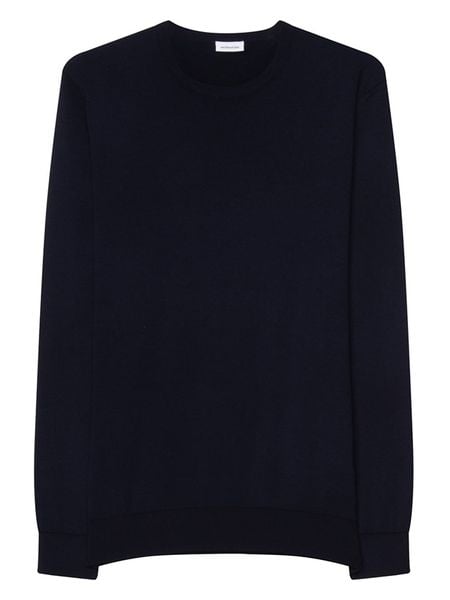 Seidensticker Sweter w kolorze granatowym rozmiar: L. Niebieskie swetry męskie Seidensticker, l, bez wzorów, z bawełny, bez kołnierzyka. Za 195.77 zł.