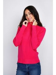 ASSUILI Kaszmirowy sweter w kolorze różowym rozmiar: 40. Różowe golfy damskie Assuili, bez wzorów, z kaszmiru, bez ramiączek. Za 130.81 zł.