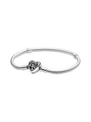 Pandora Srebrna bransoletka z cyrkoniami rozmiar: 18 cm. Szare bransoletki damskie Pandora, srebrne. Za 288.45 zł.