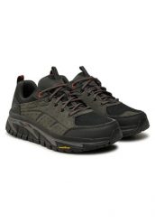 Buty sportowe Sneakersy męskie, Arch Fit Road Walker. Czarne buty sportowe na co dzień męskie Skechers, na lato, z materiału, bez zapięcia, trekkingowe. Za 449.99 zł.