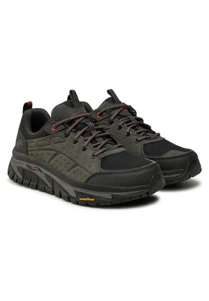 Buty sportowe Sneakersy męskie, Arch Fit Road Walker. Czarne buty sportowe na co dzień męskie Skechers, na lato, z materiału, bez zapięcia, trekkingowe. Za 449.99 zł.