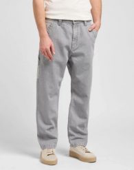 MESKIE SPODNIE LEE SLOUCHY STR CARPENTER GEMINI GREY 112370584. Szare spodnie materiałowe męskie Lee, bez wzorów, z jeansu. Za 189.99 zł.
