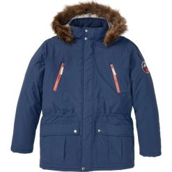 Parka zimowa ze sportowymi szczegółami. Czarne parki męskie bonprix, na zimę, m, bez wzorów. Za 339.99 zł.