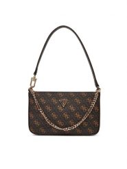 Guess Torebka Noelle II Mini HWQG96 72720 Brązowy. Brązowe torebki klasyczne damskie Guess, z aplikacjami, ze skóry, bez dodatków. Za 309.99 zł.