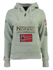 Geographical Norway Bluza "Gymclass" w kolorze szarym rozmiar: L. Szare bluzy z kapturem damskie Geographical Norway, l. Za 162.87 zł.