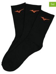 Mizuno Skarpety sportowe (3 pary) w kolorze czarnym rozmiar: 44-46. Czarne skarpetki męskie Mizuno, bez wzorów. Za 127.65 zł.