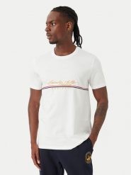 Beverly Hills Polo Club T-Shirt P-SS26M-TS1519 Biały Regular Fit. Białe koszulki polo męskie Beverly Hills Polo Club, m, bez wzorów, z bawełny, bez ramiączek. Za 149.99 zł.