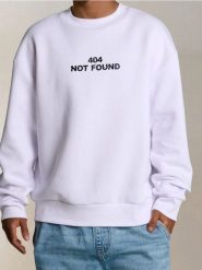 Bluza z napisem - biały. Białe bluzy bez kaptura męskie Sinsay, l. Za 39.99 zł.