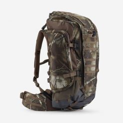 Plecak Solognac Big Game 70 litrów camo. Zielone plecaki męskie SOLOGNAC, bez wzorów, z materiału. Za 699.99 zł.