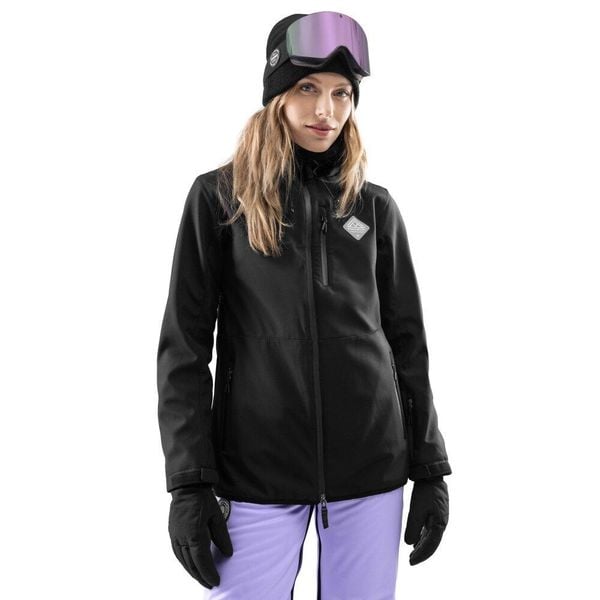 Kurtka snowboardowa damska W2-W McKinley. Czarne kurtki damskie SIROKO, m, bez wzorów, z materiału, z kapturem. Za 411.20 zł.