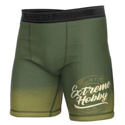 Spodenki Vale Tudo do MMA męskie EXTREME HOBBY BADGE. Zielone szorty męskie EXTREME HOBBY, z elastanu, bez kołnierzyka. Za 179.00 zł.