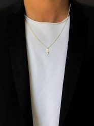 Uomo Srebrny naszyjnik z zawieszką - dł. 55 cm rozmiar: onesize. Szare biżuteria dla mężczyzn Uomo, srebrne. Za 153.71 zł.