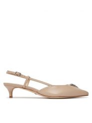 Guess Czółenka Jesson FLPJES LEA05 Beżowy. Brązowe czółenka damskie Guess, z aplikacjami, ze skóry, bez obcasa. Za 329.99 zł.