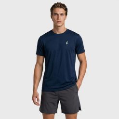 Koszulka z krótkim rękawem męska AULP TOMMY do biegania trekkingowa. Niebieskie t-shirty sportowe męskie Aulp, m, bez ramiączek, do biegania. Za 99.99 zł.