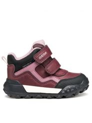 Geox Śniegowce B Trekkyup B Ab B566MB 0MEFU C7329 M Bordowy. Czerwone śniegowce dziewczęce Geox, ze skóry. Za 219.99 zł.