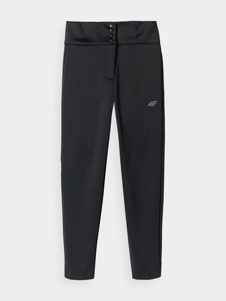 4F Spodnie narciarskie softshellowe membrana 5000 damskie - czarne S. Czarne spodnie materiałowe damskie 4f, bez wzorów, z dzianiny, sportowe. W wyprzedaży za 279.99 zł.