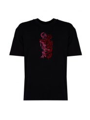 Les Hommes T-Shirt "Love After Death" | LBT1007700D | Mężczyzna | Czarny. Czarne t-shirty męskie Les Hommes, m, z aplikacjami, z bawełny, bez kołnierzyka. W wyprzedaży za 349.00 zł.