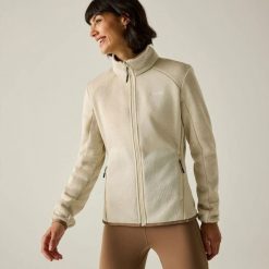 Bluza Polarowa Damska Pełen Suwak Newhill. Brązowe bluzy z kapturem damskie Regatta, na zimę, xs, z dzianiny. Za 197.99 zł.