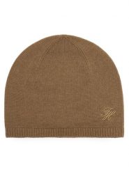 Tommy Hilfiger Czapka Script AW0AW19105 Brązowy jasny. Brązowe czapki zimowe damskie Tommy Hilfiger, z bawełny. Za 249.99 zł.