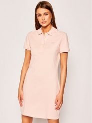 Lacoste Sukienka codzienna EF5473 Różowy Slim Fit. Czerwone sukienki damskie Lacoste, na co dzień, bez wzorów, z bawełny, bez kołnierzyka, bez ramiączek, proste. Za 519.99 zł.