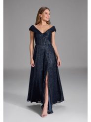 SWING Sukienka w kolorze granatowym rozmiar: 42. Niebieskie sukienki damskie Swing, bez wzorów, bez kołnierzyka, bez ramiączek, maxi. Za 480.45 zł.