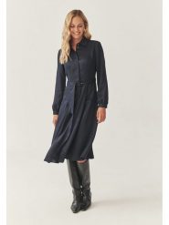 TATUUM Sukienka w kolorze granatowym rozmiar: 34. Niebieskie sukienki damskie Tatuum, bez wzorów, z lyocellu, bez kołnierzyka, bez ramiączek, midi. Za 213.69 zł.