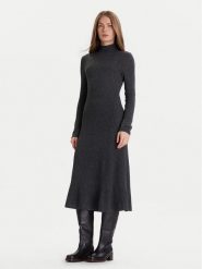 Tommy Hilfiger Sukienka codzienna WW0WW47303 Szary Regular Fit. Szare sukienki damskie Tommy Hilfiger, na co dzień, xs, bez wzorów, z dzianiny, bez kołnierzyka, bez ramiączek, proste. Za 799.99 zł.