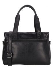 HIDE & STITCHES Skórzana torebka "Porto" w kolorze czarnym - 41 x 31 x 11 cm rozmiar: onesize. Czarne torebki klasyczne damskie HIDE & STITCHES, bez wzorów, z materiału, bez dodatków. Za 260.99 zł.